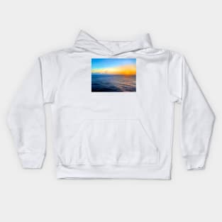 Colorful Sunrise At Sea Kids Hoodie